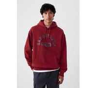 GAP, Felpa Con Cappuccio E Stampa Logo, Uomo, Rosso, Taglia: XS