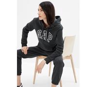 GAP, Felpa Con Cappuccio Ricamo Logo, Donna, Grigio, Taglia: S