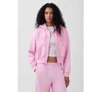 GAP, Felpa Con Logo Gap, Cappuccio E Zip In Misto Cotone, Donna, Rosa, Taglia: L