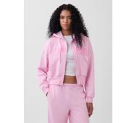 GAP, Felpa Con Logo Gap, Cappuccio E Zip In Misto Cotone, Donna, Rosa, Taglia: S