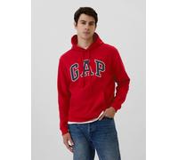 GAP, Felpa Con Logo Gap E Cappuccio In Misto Cotone, Uomo, Rosso, Taglia: XL