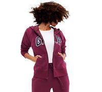 GAP, Felpa da Donna con Cappuccio e Zip Intera, con Logo, Vino Rubino., X-Small