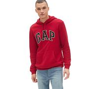 Gap - Felpa da Uomo in Pile con Cappuccio e Logo, Rosso Cremisi., XX-Large