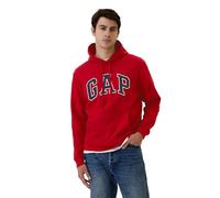 Gap - Felpa da uomo in pile con cappuccio e logo, Small