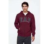GAP, Felpa Full Zip Con Cappuccio E Logo Gap, Uomo, Rosso, Taglia: M