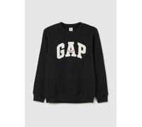GAP, Felpa Girocollo Con Patch Logo E Ricamo, Uomo, Nero, Taglia: M