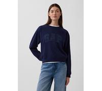 GAP, Felpa Girocollo In Misto Cotone Con Logo Gap, Donna, Blu, Taglia: S