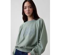 GAP, Felpa Girocollo In Misto Cotone Con Logo Gap, Donna, Verde, Taglia: S