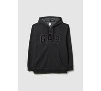 GAP, Felpa Grigia Con Cappuccio E Zip Intera, Uomo, Nero, Taglia: S