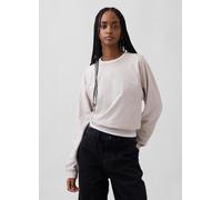 GAP, Felpa In Misto Cotone Con Girocollo, Donna, Beige, Taglia: S