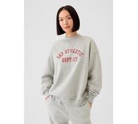 GAP, Felpa Oversize Mock Neck Con Logo Athletic, Donna, Grigio, Taglia: L