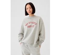 GAP, Felpa Oversize Mock Neck Con Logo Athletic, Donna, Grigio, Taglia: XXL