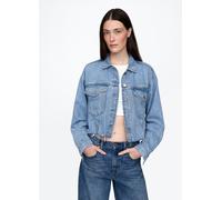 GAP, Giacca Cropped In Denim Con Bordi Sfrangiati, Donna, Denim, Taglia: S
