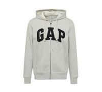 GAP Felpa da uomo con cappuccio e cerniera intera con logo Heritage, Grigio erica chiaro., X-Small