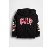 GAP KIDS, Felpa Con Cappuccio E Zip Disney Mickey Mouse, Unisex, Nero, Taglia: 5Y/107-114