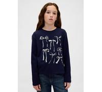 GAP KIDS, Maglietta A Maniche Lunghe In Cotone, Bambina, Blu, Taglia: L