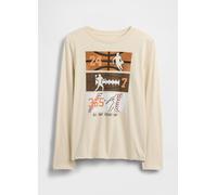 GAP KIDS, T-shirt A Maniche Lunghe, Bambino, Beige, Taglia: XS/99-114