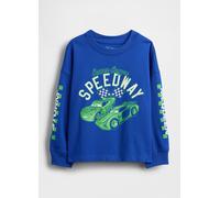 GAP KIDS, T-shirt A Maniche Lunghe Con Stampa Disney Cars, Bambino, Blu, Taglia: 5Y/107-114