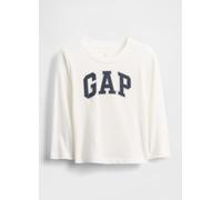 GAP KIDS, T-shirt Bianca A Maniche Lunghe In Cotone, Bambino, Bianco, Taglia: 2Y/84-91