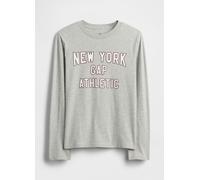 GAP KIDS, T-shirt Grigia A Maniche Lunghe In Cotone Per Bambino, Bianco, Taglia: S/114-130