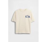 GAP KIDS, T-shirt In Puro Cotone A Maniche Corte, Bambino, Bianco, Taglia: L/137-145