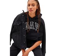 GAP Logo Hoodie Hooded Pull-on Sweatshirt Maglia di Tuta, Colore: Nero, Large Donna