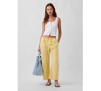 GAP, Pantaloni A Palazzo In Puro Cotone, Donna, Giallo, Taglia: XS