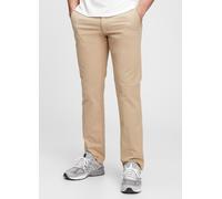 GAP, Pantaloni Straight Fit In Cotone Stretch, Uomo, Beige, Taglia: 28 x 30