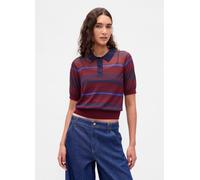 GAP, Polo A Maniche Corte Rossa In Maglia, Donna, Rosso, Taglia: XL