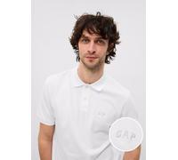 GAP, Polo In Piquet Con Logo Gap, Uomo, Bianco, Taglia: M