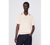 GAP, Polo Traforata In Cotone Beige, Uomo, Beige, Taglia: XL