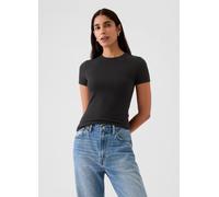 GAP, T-shirt Elasticizzata A Maniche Corte, Donna, Nero, Taglia: L