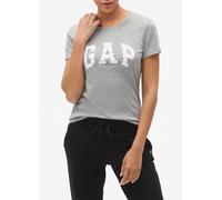 GAP, T-shirt Girocollo Con Logo Gap, Donna, Grigio, Taglia: XXS