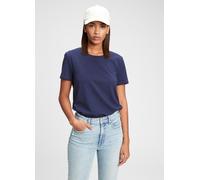 GAP, T-shirt Girocollo In Cotone, Donna, Blu, Taglia: XXS
