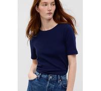 GAP, T-shirt Girocollo In Cotone E Viscosa Stretch, Donna, Blu, Taglia: XL