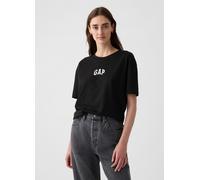 GAP, T-shirt In Cotone A Maniche Corte, Donna, Nero, Taglia: XXS