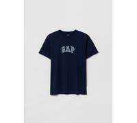 GAP, T-shirt In Cotone Con Ricamo Logo Gap, Uomo, Blu, Taglia: L