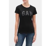 GAP, T-shirt In Cotone Con Stampa Logo, Donna, Nero, Taglia: XS
