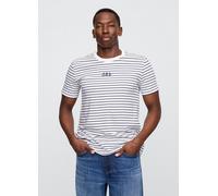 GAP, T-shirt In Cotone Elasticizzato A Righe, Uomo, Bianco, Taglia: L
