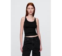 GAP, Top Nero Elasticizzato Con Bretelle Sottili, Donna, Nero, Taglia: XL