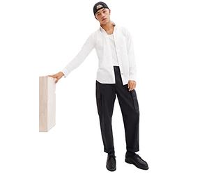 GAP V-LS Slim Stretch Popeline Basic Camicia Button-Down, Bianco, XL Uomo