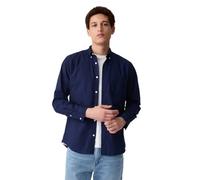 GAP V-LS Slim Stretch Popeline Basic Camicia Button-Down, Tapestry Navy, L Uomo