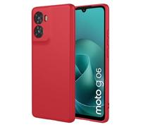 GAPlus Custodia Silicone Liquido per Moto G06 / Moto G06 Power - Cover Sottile Antiurto Soft Touch (Rosso)