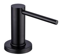 GAPPO - Dispenser per sapone da cucina per lavello da cucina, con pompa da appoggio e lozione integrata, colore: nero opaco