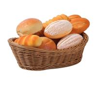 Gaqnzjx Cestino ovale in vimini tessuto pane cesto, 10,2 cesto di stoccaggio per alimenti frutta cosmetici stoccaggio tavolo e bagno