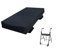 Gar Medical Cuscino antidecubito rettangolare per deambulatore e sedia a rotelle pieghevole mini ortopedico per coccige e lombari con fodera impermeabile e traspirante, imbottitura in schiuma HR