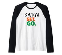 Gara Ready Go Marathon Go Time Get Moving Sprinter 10k 5k Maglia con Maniche Raglan