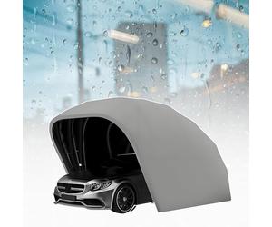 Garage Auto Per Esterno, garage pieghevole senza permessi, Tenda Per Auto Semiautomatica, Tettoia Per garage portatile, Acciaio Inox,Resistente,Protezione Solare/Pioggia(18,1ft×8,2ft×7,6ft)
