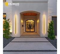 Garage esterno Portico Illuminazione LED Applique da parete lunghe Luminosità Lampada da giardino Nero Oro Bianco Grigio 85v 265v Villa Sconce Luminaire