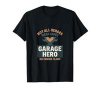 Garage Hero No Engine - Chiave a Fiamma con Cuore Maglietta